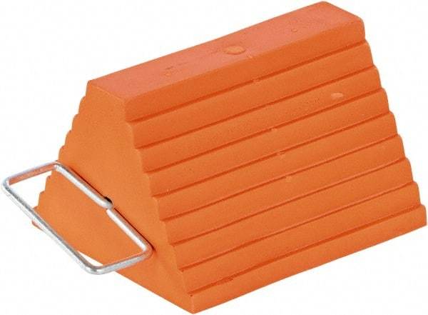 Vestil - 9-1/2" Wide x 8" High x 6" Deep, Urethane Wheel Chock - Americas Industrial Supply
