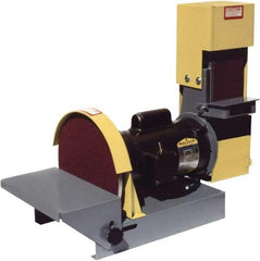 Kalamazoo - 36" Long x 4" Wide Belt, 10" Diam, Combination Sanding Machine - 1/2 hp, Single Phase - Americas Industrial Supply