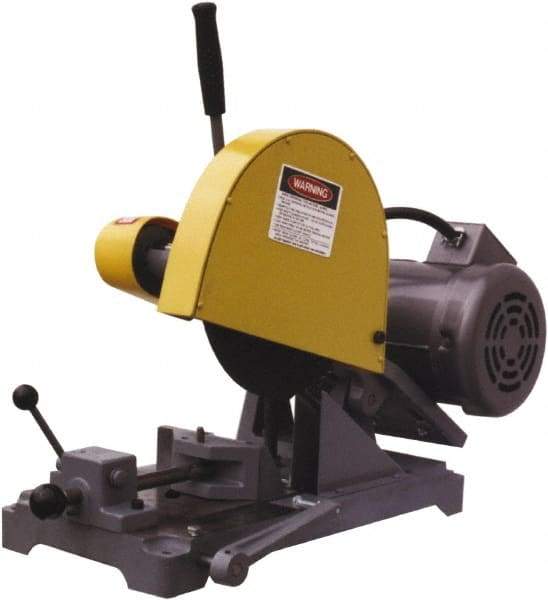 Kalamazoo - 10" Blade Diam, 5/8" Arbor Hole, Straight Chop & Cutoff Saw - 3,450 RPM, 3 hp, 110/220 & 220/440 Volts, 1 or 3 Phase - Americas Industrial Supply