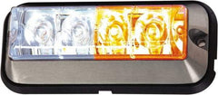 Buyers Products - Variable Flash Rate, Surface Mount Emergency Strobe Light Assembly - Powered by 12 to 24 Volts, Amber & Clear - Americas Industrial Supply