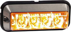 Buyers Products - Quad Flash Rate, Surface Mount Emergency Strobe Light Assembly - Powered by 12 to 24 Volts, Amber - Americas Industrial Supply