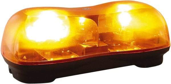 Buyers Products - 320 FPM, Magnetic Mount Emergency Halogen Lightbar Assembly - Powered by 12 to 24 Volts, Amber - Americas Industrial Supply