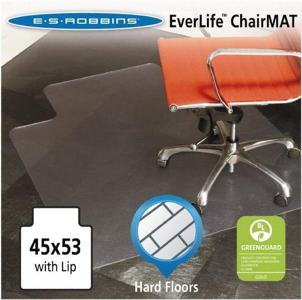 ES Robbins - 53" Long x 45" Wide, Chair Mat - Rectangular, Straight Edge Style - Americas Industrial Supply