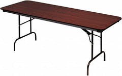 ICEBERG - 30" Long x 96" Wide x 29" High, Folding Table - Mahogany - Americas Industrial Supply