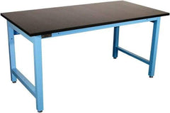 Proline - 60 Wide x 30" Deep x 36" High, Epoxy Resin Workbench - Adjustable Height Legs, Blue - Americas Industrial Supply