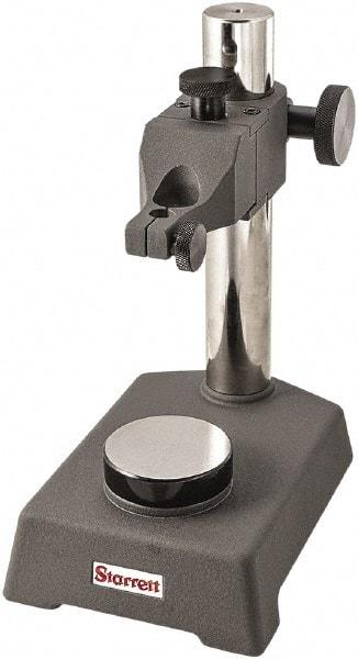 Starrett - Cast Iron, Round Base, Indicator Transfer Stand - Includes Holder - Americas Industrial Supply