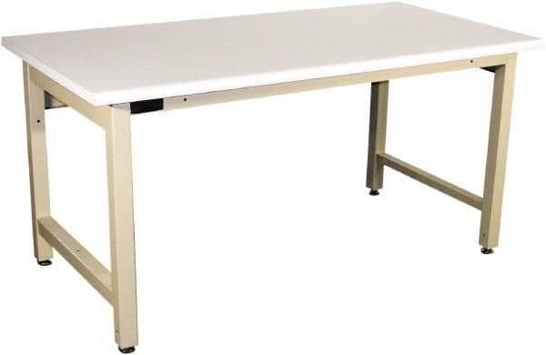 Proline - 72 Wide x 30" Deep x 36" High, Static Dissipative Workbench - Adjustable Height Legs, Beige - Americas Industrial Supply