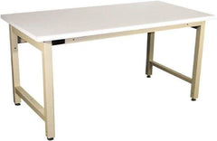 Proline - 72 Wide x 30" Deep x 36" High, Static Dissipative Workbench - Adjustable Height Legs, Beige - Americas Industrial Supply