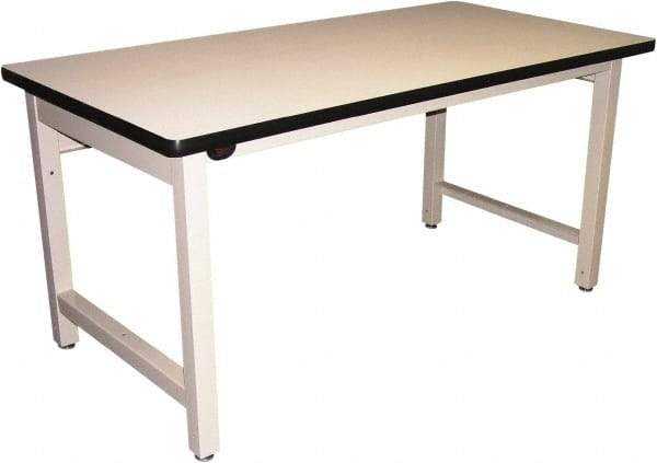 Proline - 72 Wide x 30" Deep x 36" High, Plastic Laminate Workbench - Adjustable Height Legs, Beige - Americas Industrial Supply