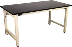 Proline - 72 Wide x 30" Deep x 36" High, Epoxy Resin Workbench - Adjustable Height Legs, Beige - Americas Industrial Supply