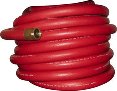 Dixon Valve & Coupling - 3/4" ID, 800 Working psi, Red EPDM Fire Hose - Male x Female NST (NH) Ends, 100' Long, 2,400 Burst psi - Americas Industrial Supply