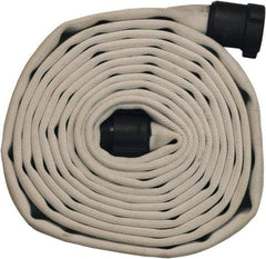 Dixon Valve & Coupling - 1-1/2" ID, 200 Working psi, Black Nitrile Fire Hose - Male x Female NPSH Ends, 50' Long, 600 Burst psi - Americas Industrial Supply