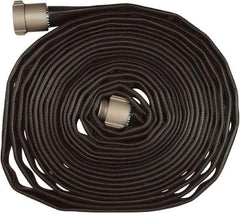 Dixon Valve & Coupling - 1-1/2" ID, 200 Working psi, Black Nitrile Fire Hose - Male x Female NPSH Ends, 50' Long, 600 Burst psi - Americas Industrial Supply