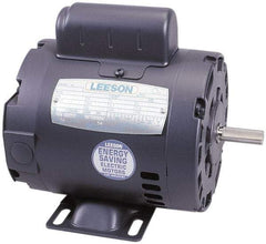 Leeson - 1/2 Max hp, 3,450 Max RPM, Electric AC DC Motor - 115, 208, 230 V Input, Single Phase, 56 Frame - Americas Industrial Supply