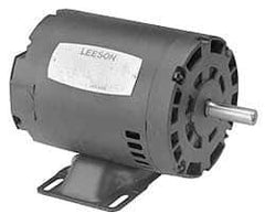Leeson - 1 Max hp, 3,450 Max RPM, Electric AC DC Motor - 115, 208, 230 V Input, Single Phase, 56 Frame - Americas Industrial Supply