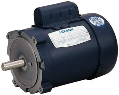 Leeson - 1 Max hp, 1,725 Max RPM, Electric AC DC Motor - 115, 208, 230 V Input, Single Phase, 56C Frame - Americas Industrial Supply