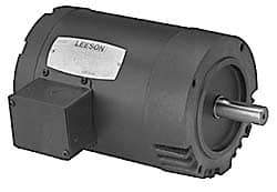 Leeson - 1/3 Max hp, 3,450 Max RPM, Electric AC DC Motor - 208-230/460 V Input, Three Phase, 56C Frame - Americas Industrial Supply