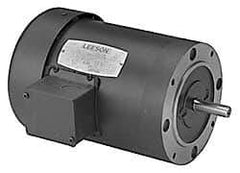 Leeson - 1/4 Max hp, 1,725 Max RPM, Electric AC DC Motor - 208-230/460 V Input, Three Phase, 56C Frame - Americas Industrial Supply