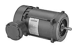 Leeson - 3/4 Max hp, 1,725 Max RPM, Electric AC DC Motor - 115, 208, 230 V Input, Single Phase, 56H Frame - Americas Industrial Supply