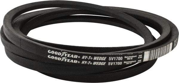 Continental ContiTech - Section 5V, 170" Outside Length, V-Belt - Fiber Reinforced Wingprene Rubber, HY-T Wedge MatchmakerEnvelope, No. 5V1700 - Americas Industrial Supply