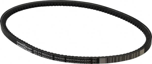 Continental ContiTech - Section 3VX, 25" Outside Length, V-Belt - Fiber Reinforced Wingprene Rubber, HY-T Wedge Matchmaker Cogged, No. 3VX250 - Americas Industrial Supply