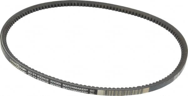 Continental ContiTech - Section 3VX, 30" Outside Length, V-Belt - Fiber Reinforced Wingprene Rubber, HY-T Wedge Matchmaker Cogged, No. 3VX300 - Americas Industrial Supply