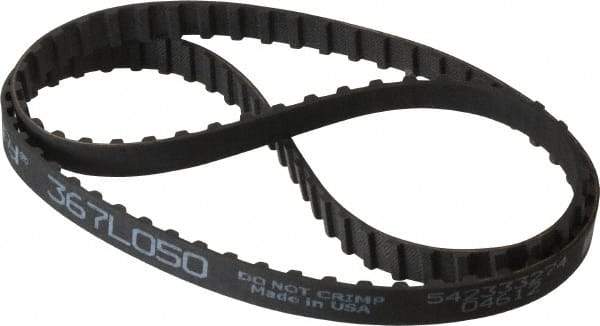 Continental ContiTech - Section L, 1/2" Wide, Timing Belt - Helanca Weave Stretch Nylon, L Series Belts Positive Drive, No. 367L - Americas Industrial Supply