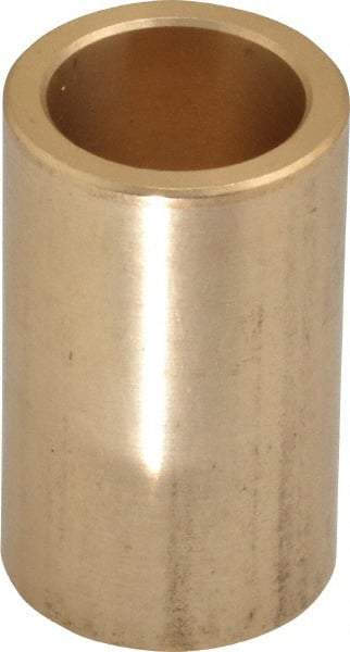 Made in USA - 9/16" Inside x 3/4" Outside Diam, Cast Bronze Sleeve Bearing - 1-1/4" OAL - Americas Industrial Supply