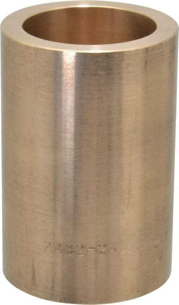 Made in USA - 1-1/2" Inside x 2" Outside Diam, Cast Bronze Sleeve Bearing - 3" OAL - Americas Industrial Supply