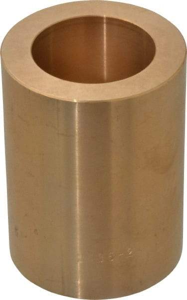 Made in USA - 1-1/2" Inside x 2-1/4" Outside Diam, Cast Bronze Sleeve Bearing - 3" OAL - Americas Industrial Supply