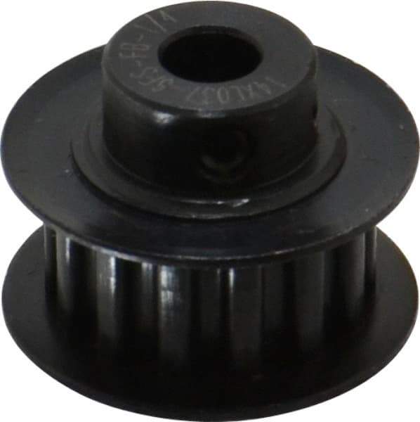 Power Drive - 14 Tooth, 1/4" Inside x 0.871" Outside Diam, Timing Belt Pulley - 1/4, 3/8" Belt Width, 0.891" Pitch Diam, Steel & Cast Iron - Americas Industrial Supply