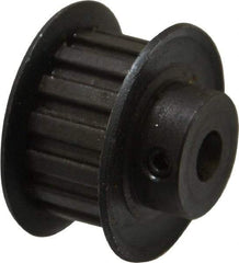 Power Drive - 15 Tooth, 1/4" Inside x 0.935" Outside Diam, Timing Belt Pulley - 1/4, 3/8" Belt Width, 0.955" Pitch Diam, Steel & Cast Iron - Americas Industrial Supply