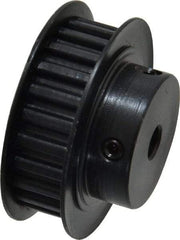Power Drive - 24 Tooth, 1/4" Inside x 1.508" Outside Diam, Timing Belt Pulley - 1/4, 3/8" Belt Width, 1.528" Pitch Diam, Steel & Cast Iron - Americas Industrial Supply