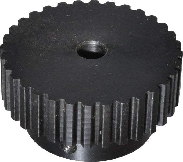 Power Drive - 32 Tooth, 5/16" Inside x 2.017" Outside Diam, Timing Belt Pulley - 1/4, 3/8" Belt Width, 2.037" Pitch Diam, Steel & Cast Iron - Americas Industrial Supply
