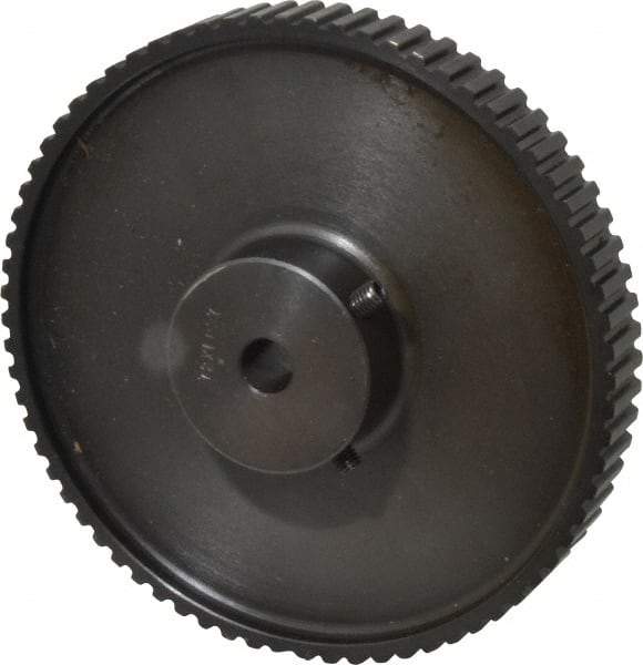 Power Drive - 72 Tooth, 3/8" Inside x 4.564" Outside Diam, Timing Belt Pulley - 1/4, 3/8" Belt Width, 4.584" Pitch Diam, Steel & Cast Iron - Americas Industrial Supply