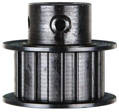 Power Drive - 10 Tooth, 3/8" Inside x 1.164" Outside Diam, Timing Belt Pulley - 1/2" Belt Width, 1.194" Pitch Diam, Steel & Cast Iron - Americas Industrial Supply