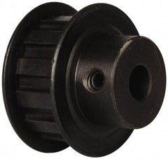Power Drive - 12 Tooth, 3/8" Inside x 1.402" Outside Diam, Timing Belt Pulley - 1/2" Belt Width, 1.432" Pitch Diam, Steel & Cast Iron - Americas Industrial Supply