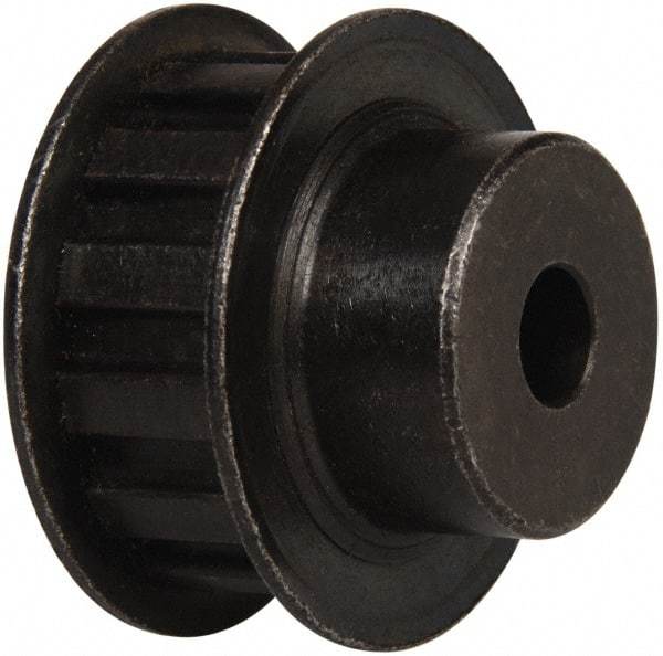 Power Drive - 13 Tooth, 3/8" Inside x 1.522" Outside Diam, Timing Belt Pulley - 1/2" Belt Width, 1.552" Pitch Diam, Steel & Cast Iron - Americas Industrial Supply