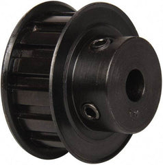 Power Drive - 14 Tooth, 3/8" Inside x 1.641" Outside Diam, Timing Belt Pulley - 1/2" Belt Width, 1.671" Pitch Diam, Steel & Cast Iron - Americas Industrial Supply