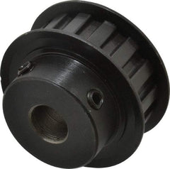 Power Drive - 15 Tooth, 1/2" Inside x 1.76" Outside Diam, Timing Belt Pulley - 1/2" Belt Width, 1.79" Pitch Diam, Steel & Cast Iron - Americas Industrial Supply