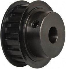 Power Drive - 16 Tooth, 1/2" Inside x 1.88" Outside Diam, Timing Belt Pulley - 1/2" Belt Width, 1.91" Pitch Diam, Steel & Cast Iron - Americas Industrial Supply