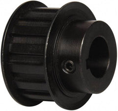 Power Drive - 15 Tooth, 3/4" Inside x 1.76" Outside Diam, Timing Belt Pulley - 3/4" Belt Width, 1.79" Pitch Diam, Steel & Cast Iron - Americas Industrial Supply