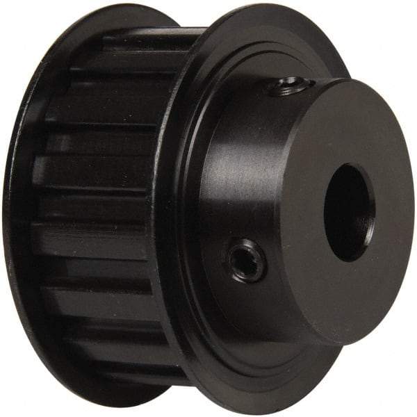 Power Drive - 17 Tooth, 1/2" Inside x 2" Outside Diam, Timing Belt Pulley - 3/4" Belt Width, 2.029" Pitch Diam, Steel & Cast Iron - Americas Industrial Supply