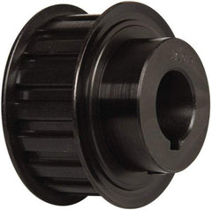 Power Drive - 17 Tooth, 3/4" Inside x 2" Outside Diam, Timing Belt Pulley - 3/4" Belt Width, 2.029" Pitch Diam, Steel & Cast Iron - Americas Industrial Supply