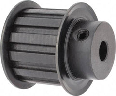 Power Drive - 13 Tooth, 3/8" Inside x 1.522" Outside Diam, Timing Belt Pulley - 1" Belt Width, 1.552" Pitch Diam, Steel & Cast Iron - Americas Industrial Supply