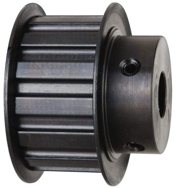 Power Drive - 14 Tooth, 5/8" Inside x 2.174" Outside Diam, Timing Belt Pulley - 3/4, 1" Belt Width, 2.228" Pitch Diam, Steel & Cast Iron - Americas Industrial Supply