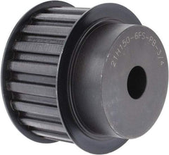 Power Drive - 21 Tooth, 3/4" Inside x 3.288" Outside Diam, Timing Belt Pulley - 1-1/2" Belt Width, 3.342" Pitch Diam, Steel & Cast Iron - Americas Industrial Supply
