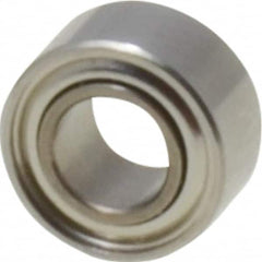 Value Collection - 3/32" Bore Diam, 3/16" OD, Double Shield Miniature Radial Ball Bearing - 3/32" Wide, 1 Row, Round Bore, 10 Lb Static Capacity, 31 Lb Dynamic Capacity - Americas Industrial Supply