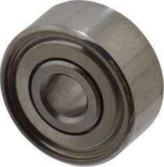 Value Collection - 3/32" Bore Diam, 5/16" OD, Double Shield Miniature Radial Ball Bearing - 9/64" Wide, 1 Row, Round Bore, 40 Lb Static Capacity, 124 Lb Dynamic Capacity - Americas Industrial Supply