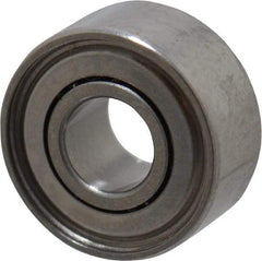 Value Collection - 1/8" Bore Diam, 5/16" OD, Double Shield Miniature Radial Ball Bearing - 9/64" Wide, 1 Row, Round Bore, 40 Lb Static Capacity, 124 Lb Dynamic Capacity - Americas Industrial Supply